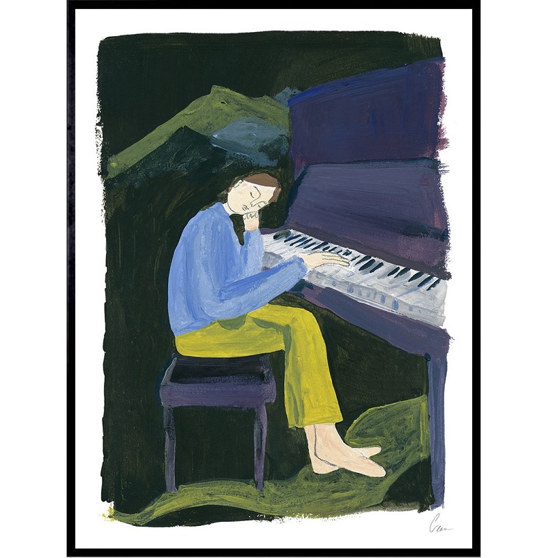 클라라 슈니케탄츠 아트 포스터 Clara Schnicketanz - Hania At The Piano Art Poster