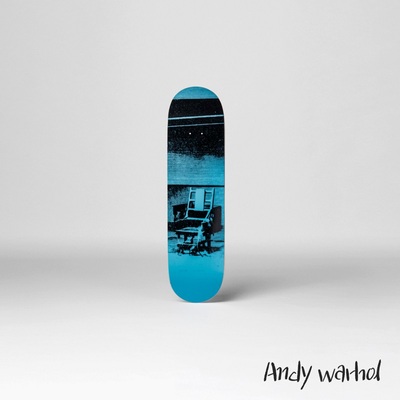 앤디 워홀 아트스케이트보드 Andy Warhol&#039;s Electric Chair - Blue Art Skateboard