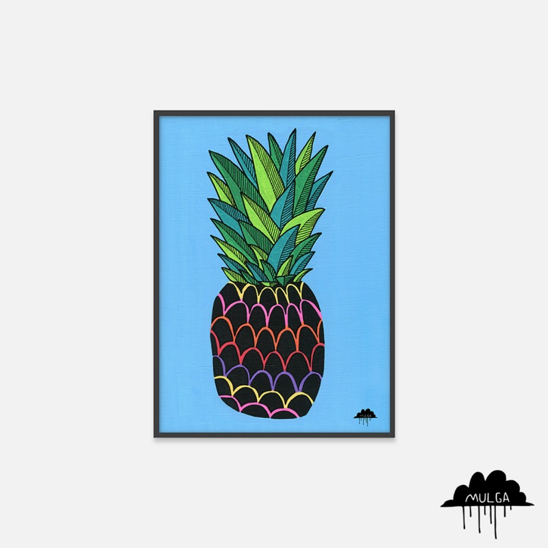 몰가 MULGA Pancho the Pineapple Art Poster