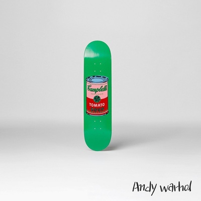 앤디 워홀 아트스케이트보드 Andy Warhol&#039;s Coloured Campbell&#039;s Soup Blood Art Skateboard