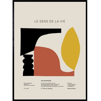 루크레시아 레이 카로 아트 포스터 Lucrecia Rey Caro - Le Sens De La Vie Art Poster