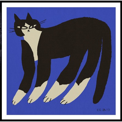 에니코 카탈린 에드 아트 포스터 Enikő Katalin Eged -  Cat in Blue Art Poster