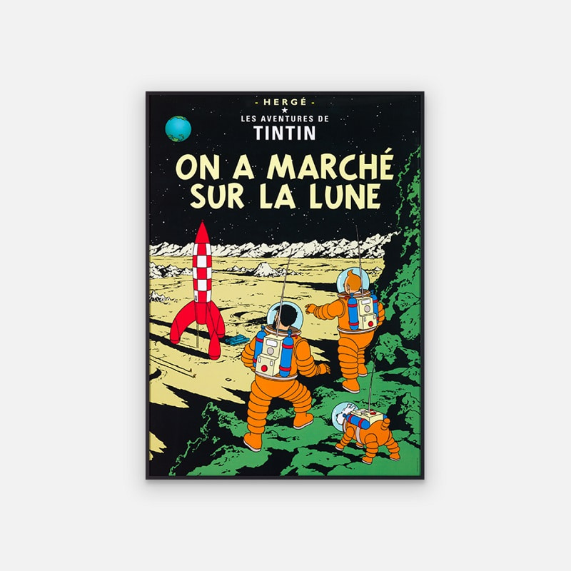 에르제 Herge Art Poster (작품명 : On a Marche sur La Lune)